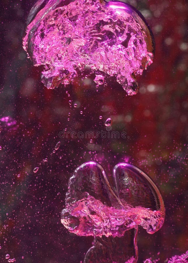 Air Bubbles in Water stock photo. Image of magenta, fizzy 5540074