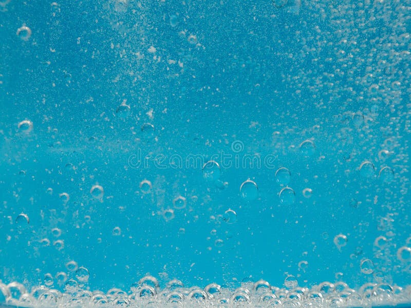 Air Bubbles in Water. Blue Water with Air Bubbles Stock Image Image
