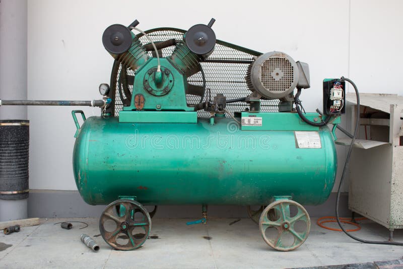 Air Compressor and Air Receiver Stock Photo Image of industrial
