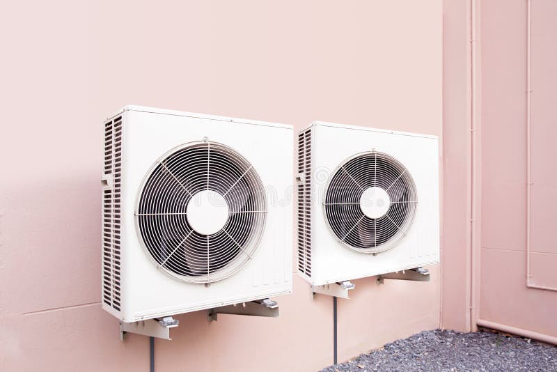 Air Compressor, Closeup External Split Wall Type of Outdoor Air