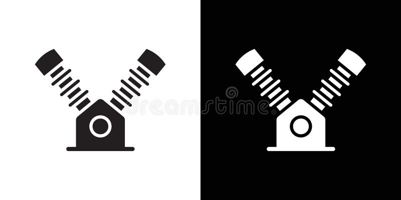 Air compressor pump icon Vector flat thin line illustration vector illustration