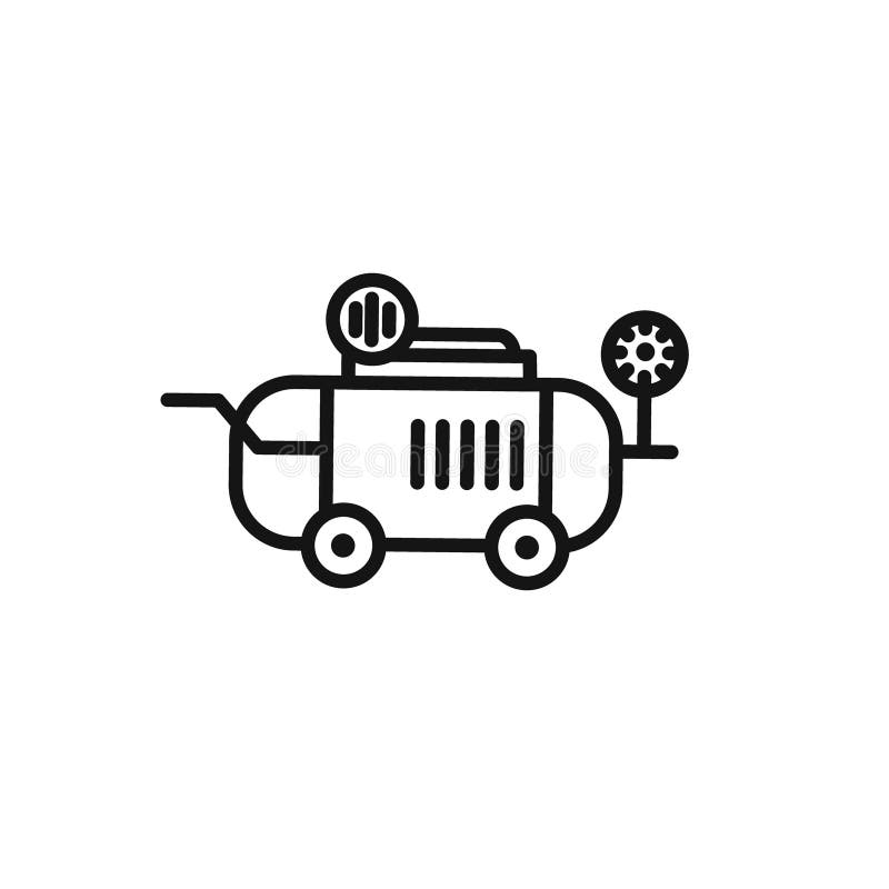 Air compressor pump icon vector set collection for web vector illustration