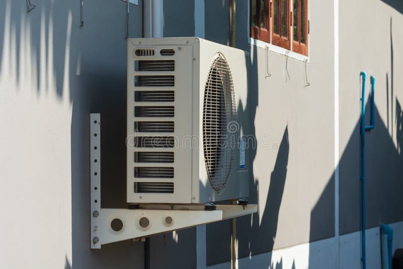 Compressors are Installed on the Outside Wall of the Building Stock