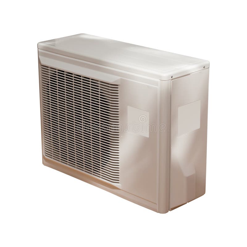Central AC Air Conditioner, Cooling Unit Isolated Stock Photo Image