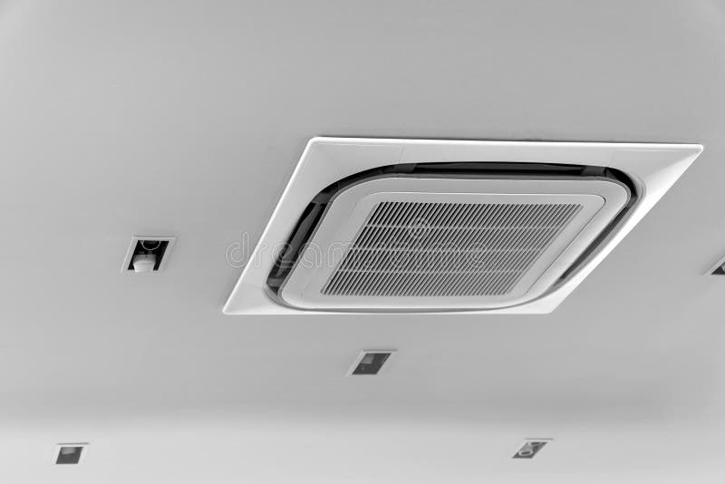 Air Conditioner on Ceiling in Meeting Room Stock Image Image of