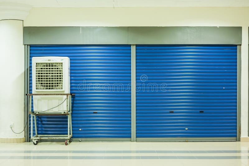 Air Conditioner and Closed Doors Stock Image Image of stilllife
