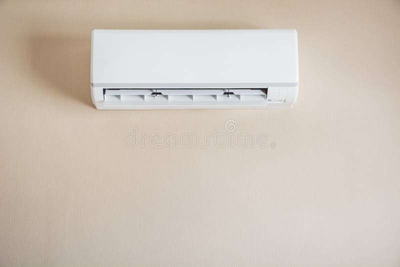 Air Conditioner Hanging on the Wall Stock Photo Image of interior