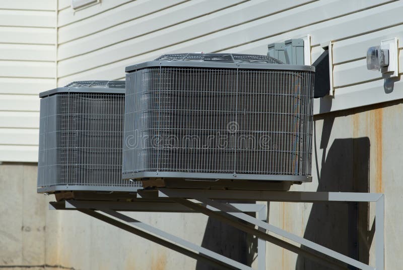Air Conditioner Near the New House Stock Image Image of pump, pattern