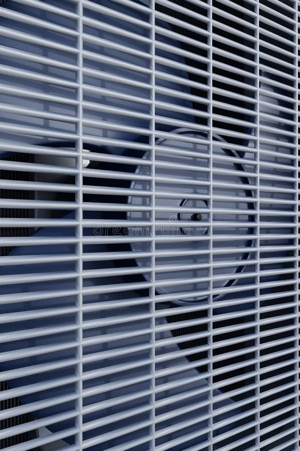 Air Conditioner Outdoor Unit Grille 3d Stock Illustration Illustration of grille, electrical
