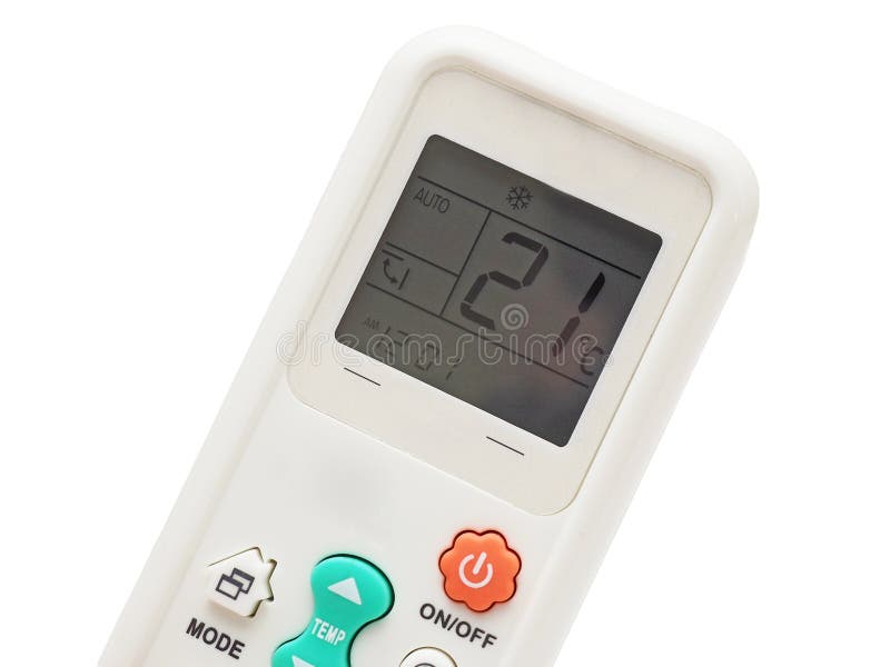 Air Conditioner Remote Controller Isolated on White Stock Image - Image of  conditioner, heat: 222261209