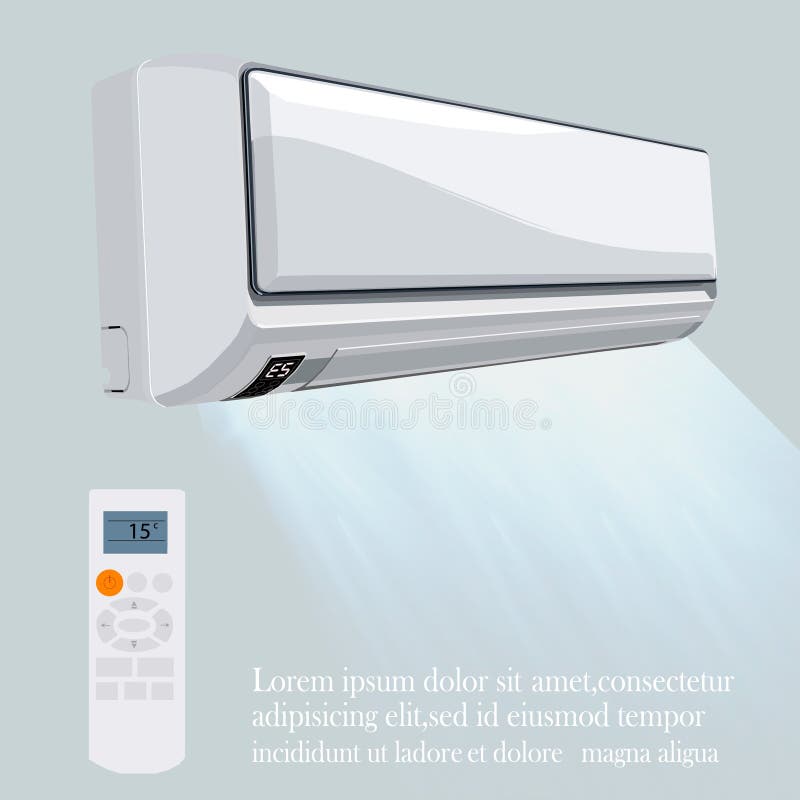 Air Conditioner Vector Background Ad.Split System Air Conditioner. Cool