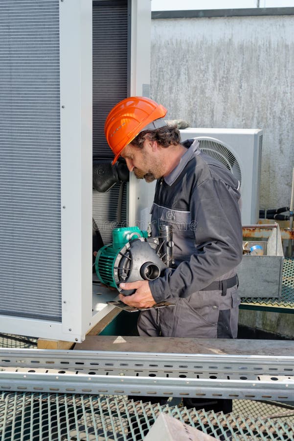 Air Conditioning Repair royalty free stock photo