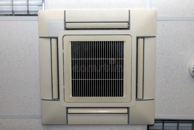 Air Conditioner Ceiling Built into the Suspended Ceiling of the House with Modern Air