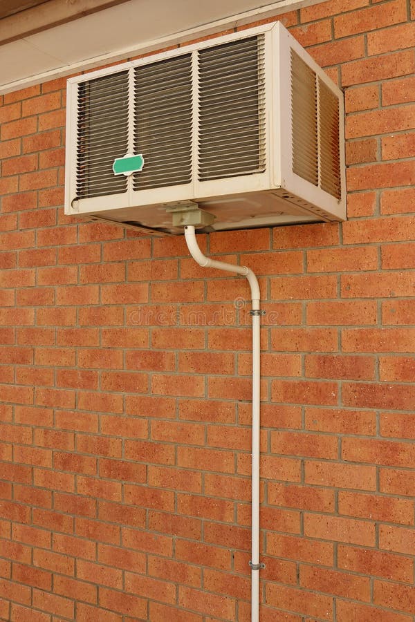 Exterior Air Conditioning Unit On Wall Building Stock Photo Image of