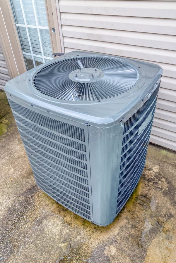 Air Conditioning Unit Behind Rental Condo Unit Stock Image Image of