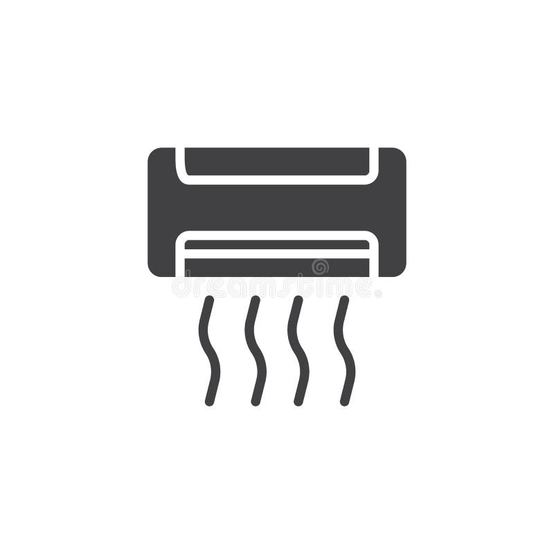 Car Air Conditioning Solid Icon. Car Conditioner Vector Illustration