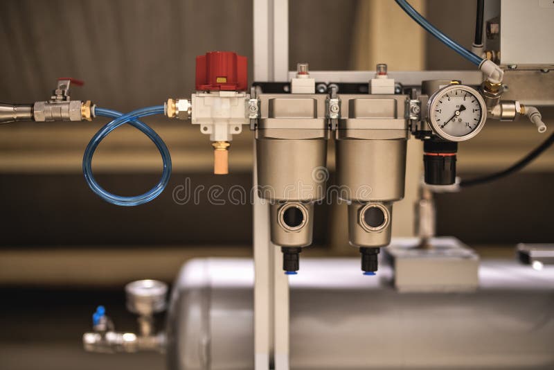 Air Pressure Unit System for Measuring Machine Stock Photo Image of