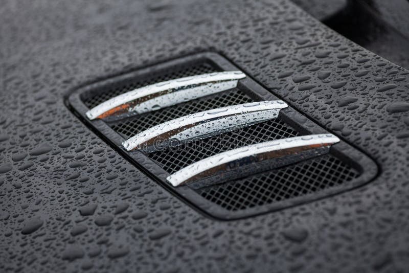 Air intake scoop stock photo. Image of rain, aerodynamic 71376164