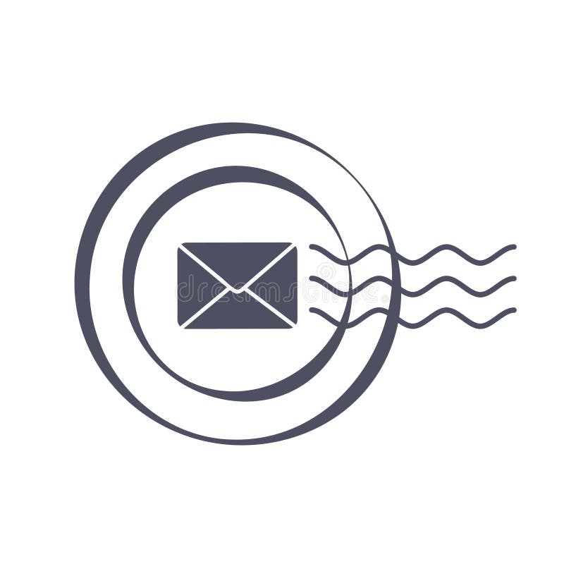 Air mail grunge postage stamp. Vector illustration stock illustration