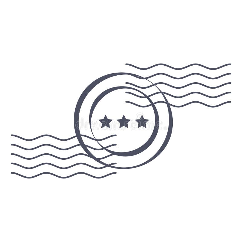 Air mail grunge postage stamp. Vector illustration royalty free illustration