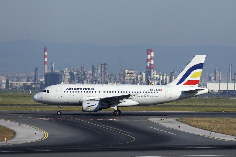 Air Moldova plane taxiing in Vienna Airport, VIE