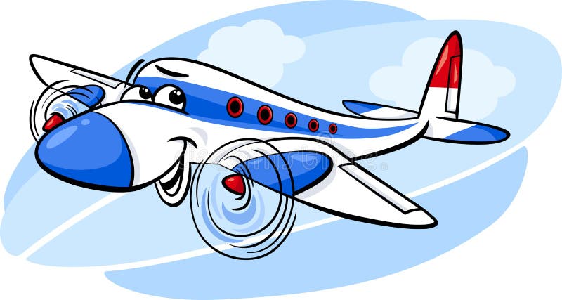 Air plane cartoon illustration vector illustration
