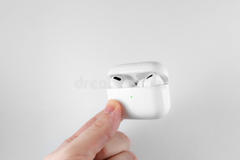 Air Pods Pro. stock photo. Image of apple, background - 179862086