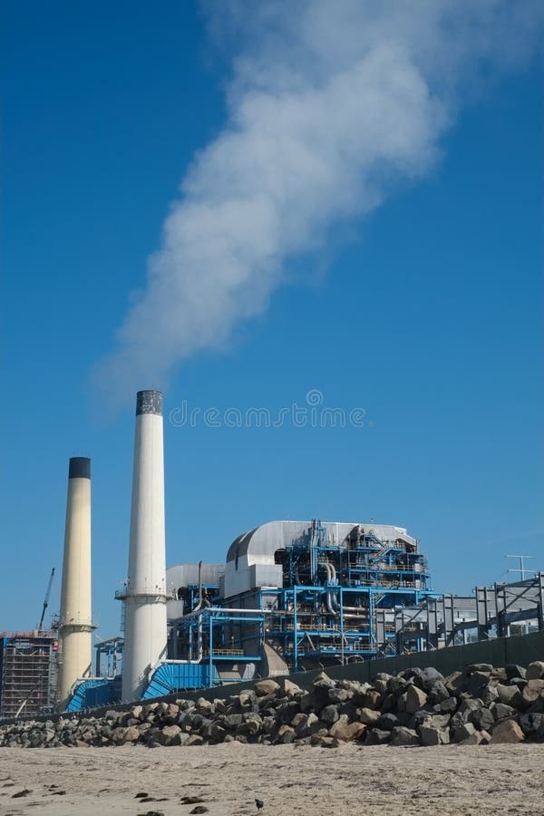 Air pollution from industrial plant royalty free stock photo