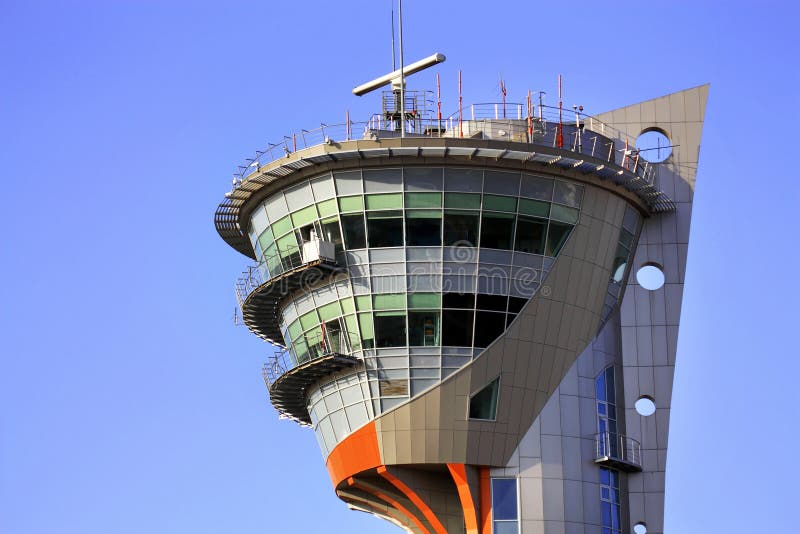 Air traffic control tower of the airport