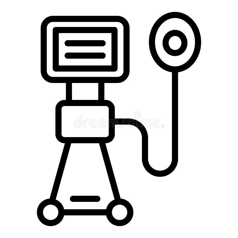 Air ventilator medical machine icon, outline style stock illustration
