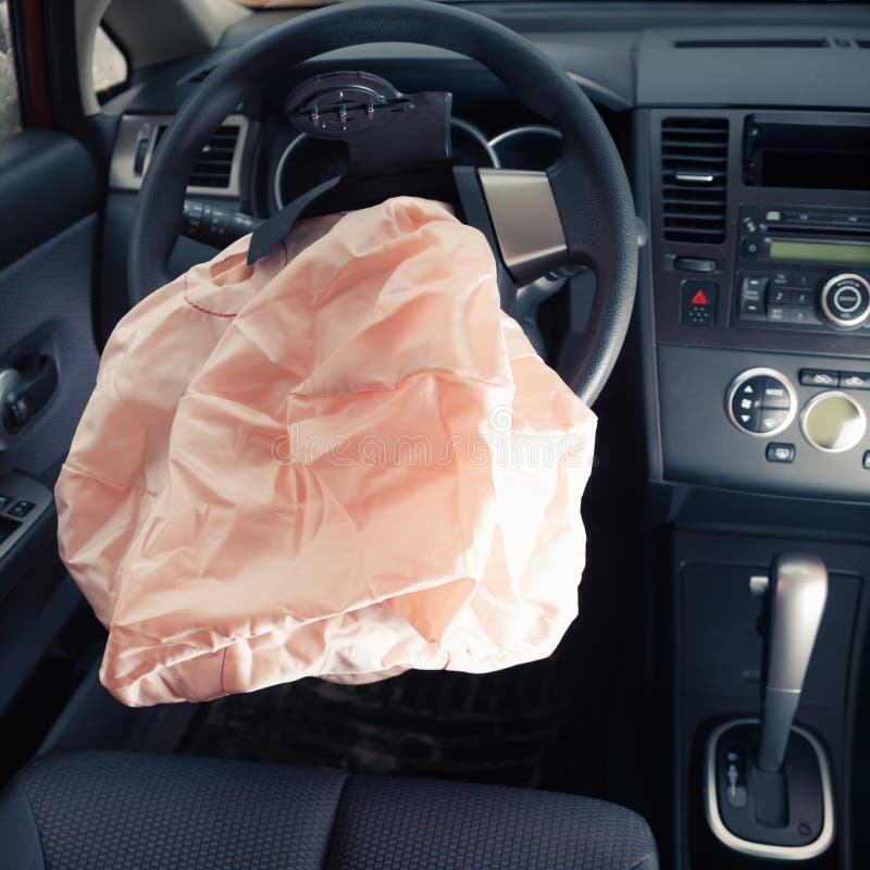 Car Accident Airbag Explosion Stock Image Image of automotive