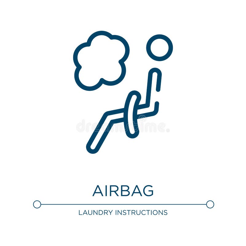 Car Airbag Line Icon Vector Stock Vector Illustration of automobile