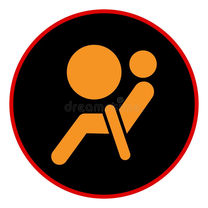 Airbag System Warning Light Symbol Sign, Vector Illustration, Isolate