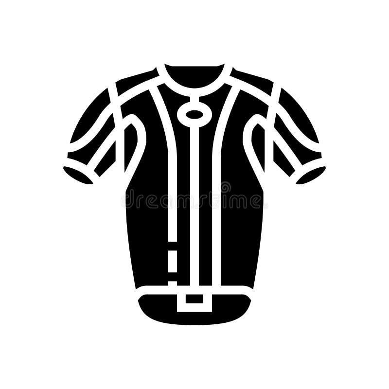Airbag Vest Motorcycle Accessory Glyph Icon Vector Illustration Stock ...