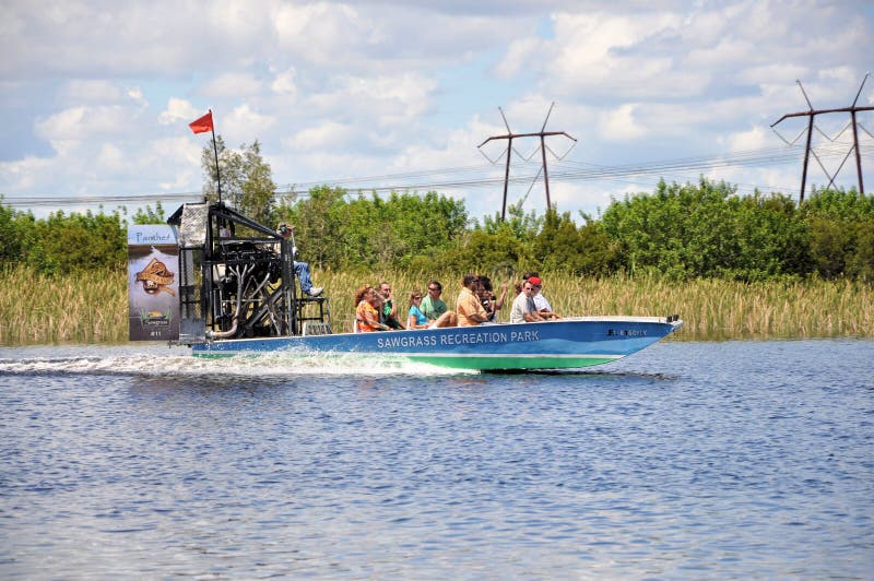 Airboat at everglades stock photos