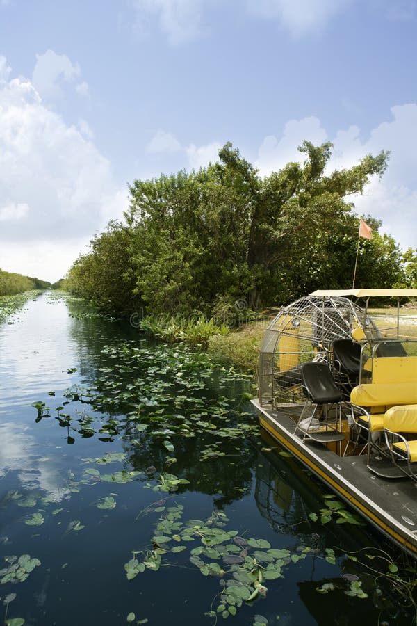 Airboat in Everglades Florida Big Cypress