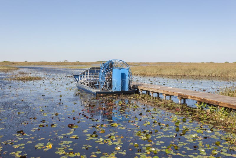 Airboat in the Everglades, Florida royalty free stock photography Airboat in the Everglades, Florida royalty free stock photography