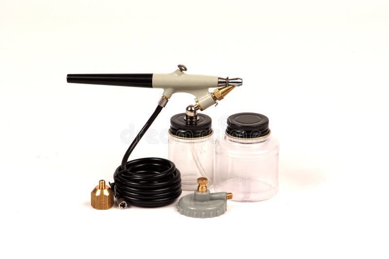 professional airbrush compressor starter set equipment with chrome