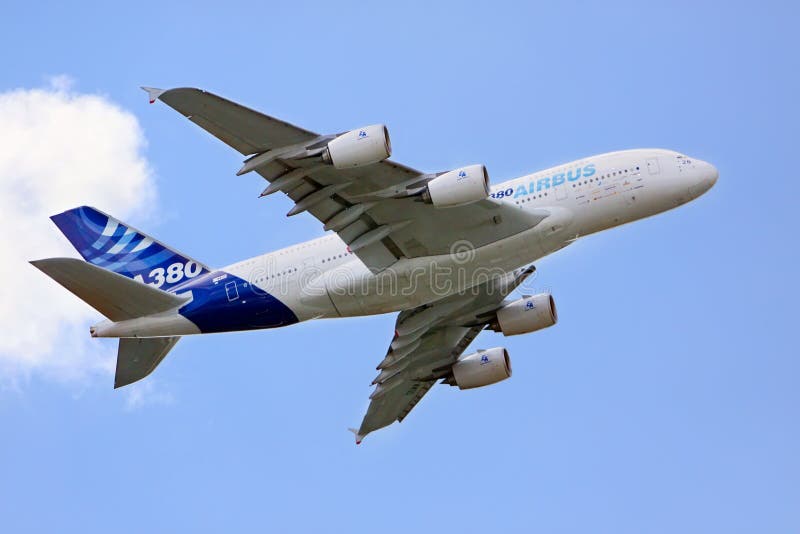 Download Airbus A380 in the sky editorial stock image. Image of flying - 9877634