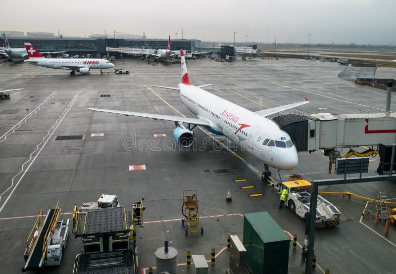 Airbus 320 Austrian Airlines fotografia stock
