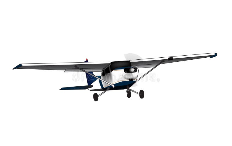 cessna airplane clipart black and white