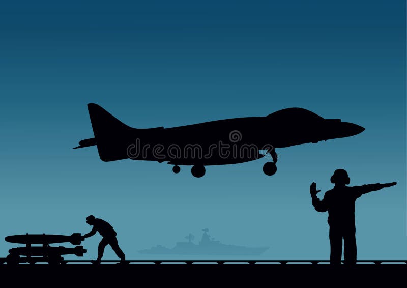 An aircraft carrier, royalty free illustration An aircraft carrier, royalty free illustration