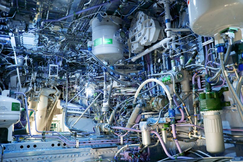 Aircraft maintenance stock photo