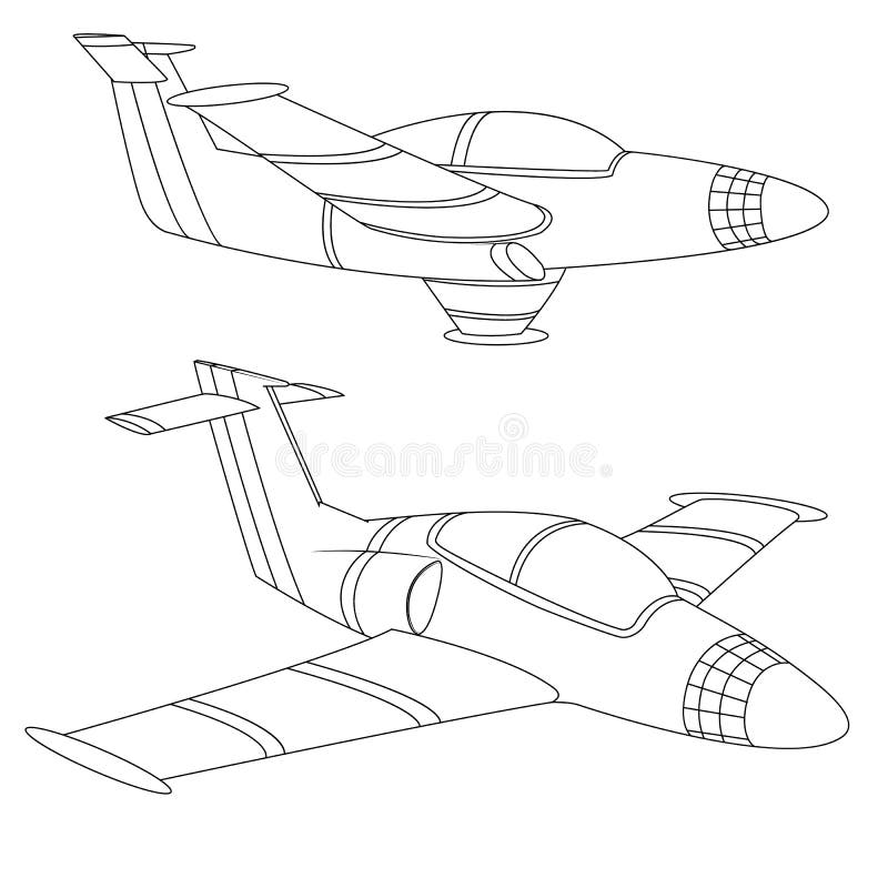 Download Propeller Plane Coloring Page Stock Illustration ...