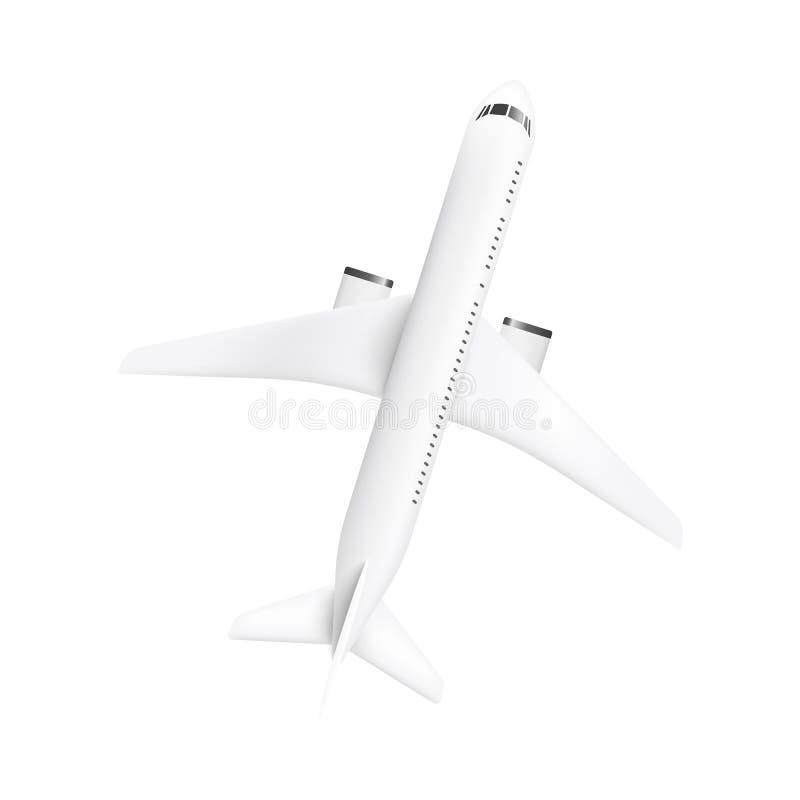 Aircraft or passenger white plane realistic vector illustration mockup isolated. vector illustration Aircraft or passenger white plane realistic vector illustration mockup isolated. vector illustration