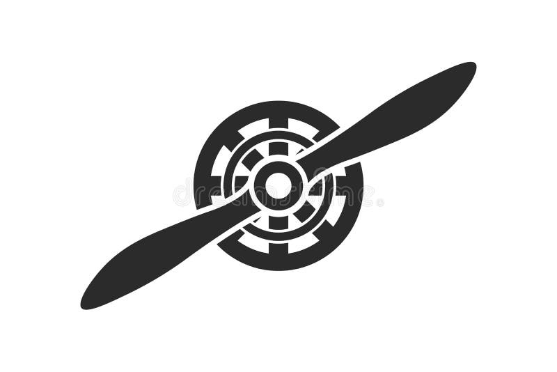 Aircraft Propeller. Simple Icon. Flat Style Element for Graphic Design