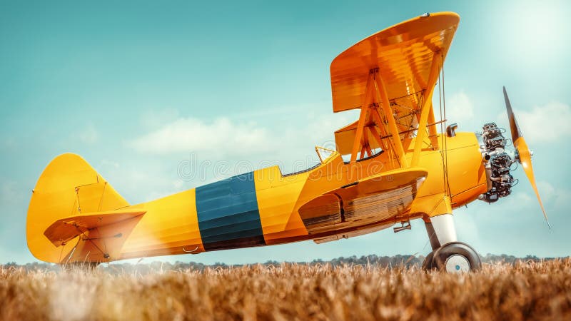 Historical biplane engine stock image. Image of aircraft - 2664055