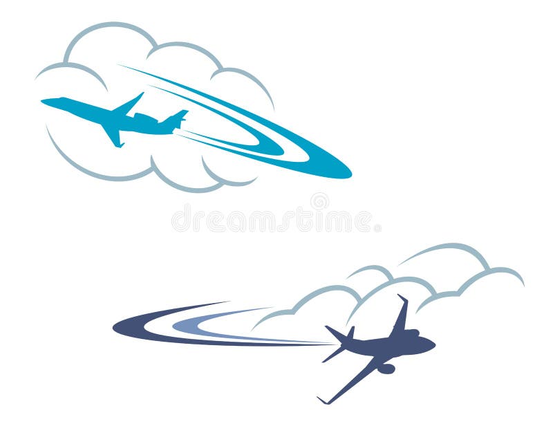 Airlanes en ciel illustration stock Airlanes en ciel illustration stock
