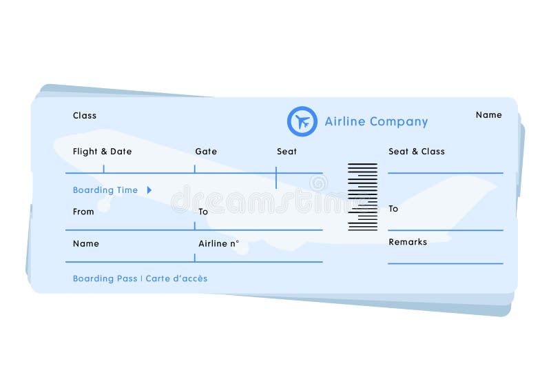 Vectored illustration for airline company ticket or boarding pass to the flight. Vectored illustration for airline company ticket or boarding pass to the flight