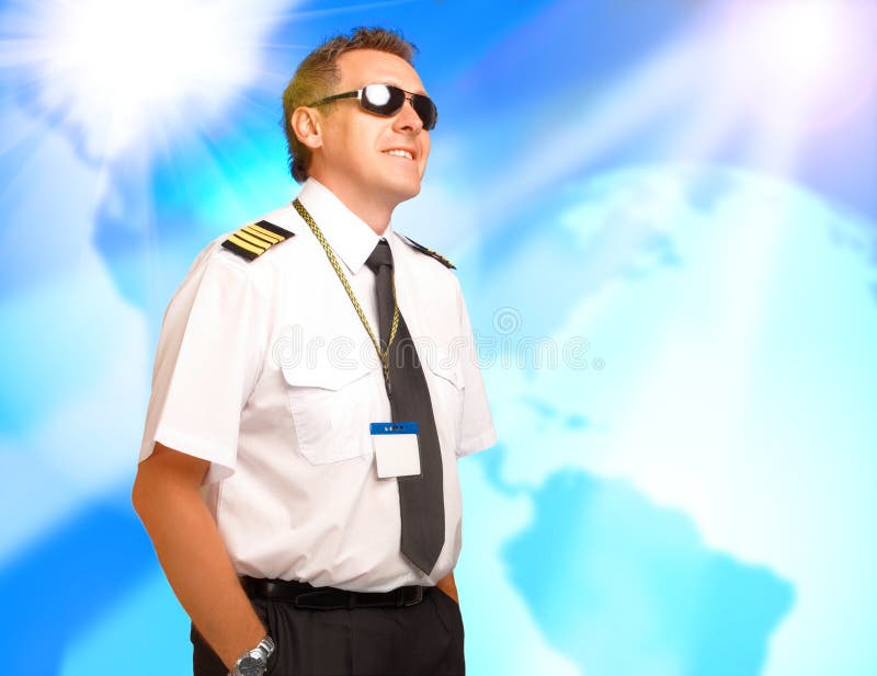 Airline pilot royalty free stock image